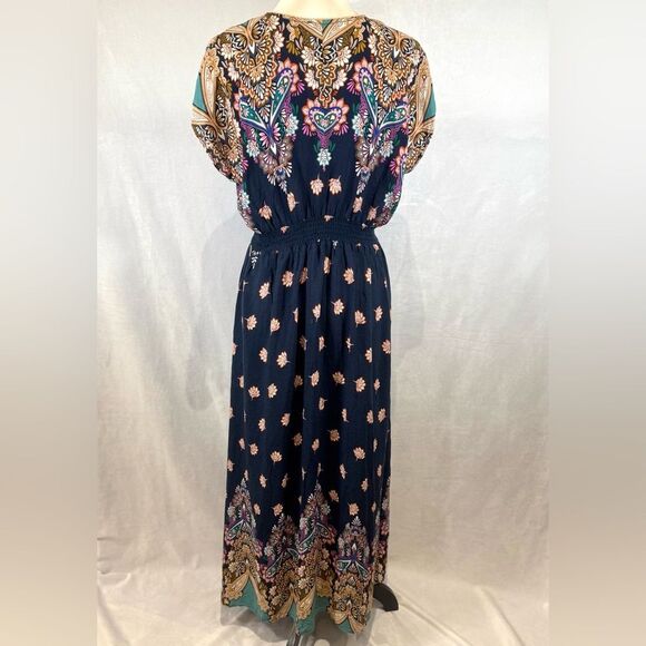 Blu Heaven boho vneck flowy maxi dress size large - Picture 7 of 10